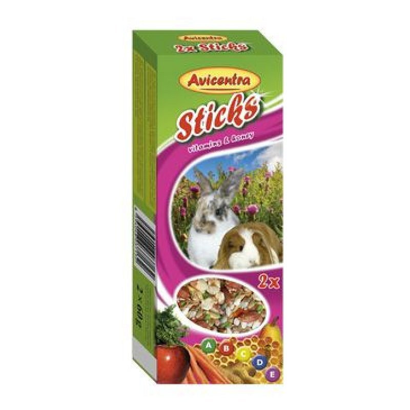 Avicentra Tyčinka Velký hlodavec vitamíny med 2 x 60 g