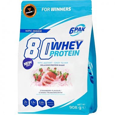 6Pak Nutrition Whey Protein 80 - 908 g, čokoláda