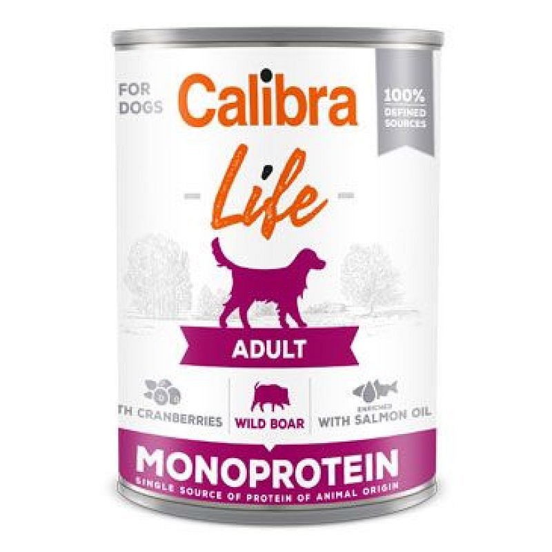 Calibra Dog Life  konz. Adult Wild boar with cran. 400 g