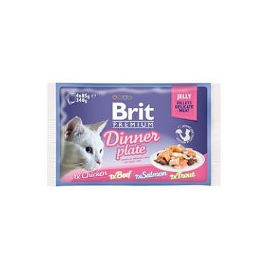 Brit Premium Cat D Fillets in Jelly Dinner Plate 340 g