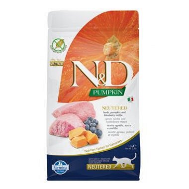 N&D Pumpkin CAT Neutered Lamb & Blueberry 1,5 kg
