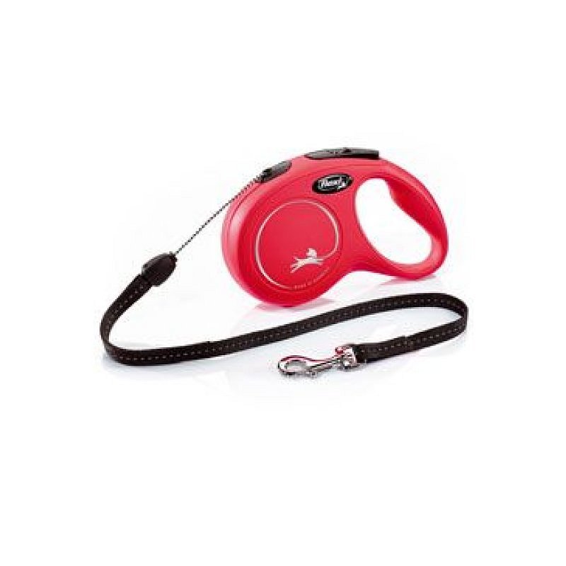 Vodítko FLEXI Classic NEW S lanko 8m/12kg červená