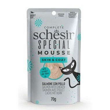 Schesir Cat kapsa Special Mousse Skin&Coat losos/kuře 70 g