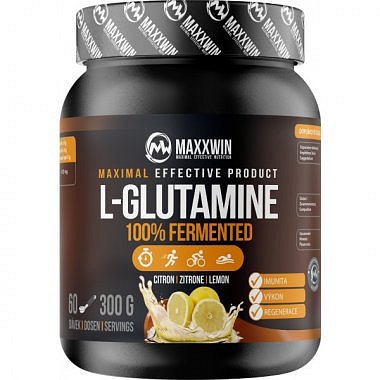 MaxxWin L-Glutamine 100 % Fermented s příchutěmi - 300 g, malina