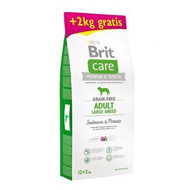 Brit Care Dog Grain-free Adult LB Salmon & Potato 12 + 2 kg