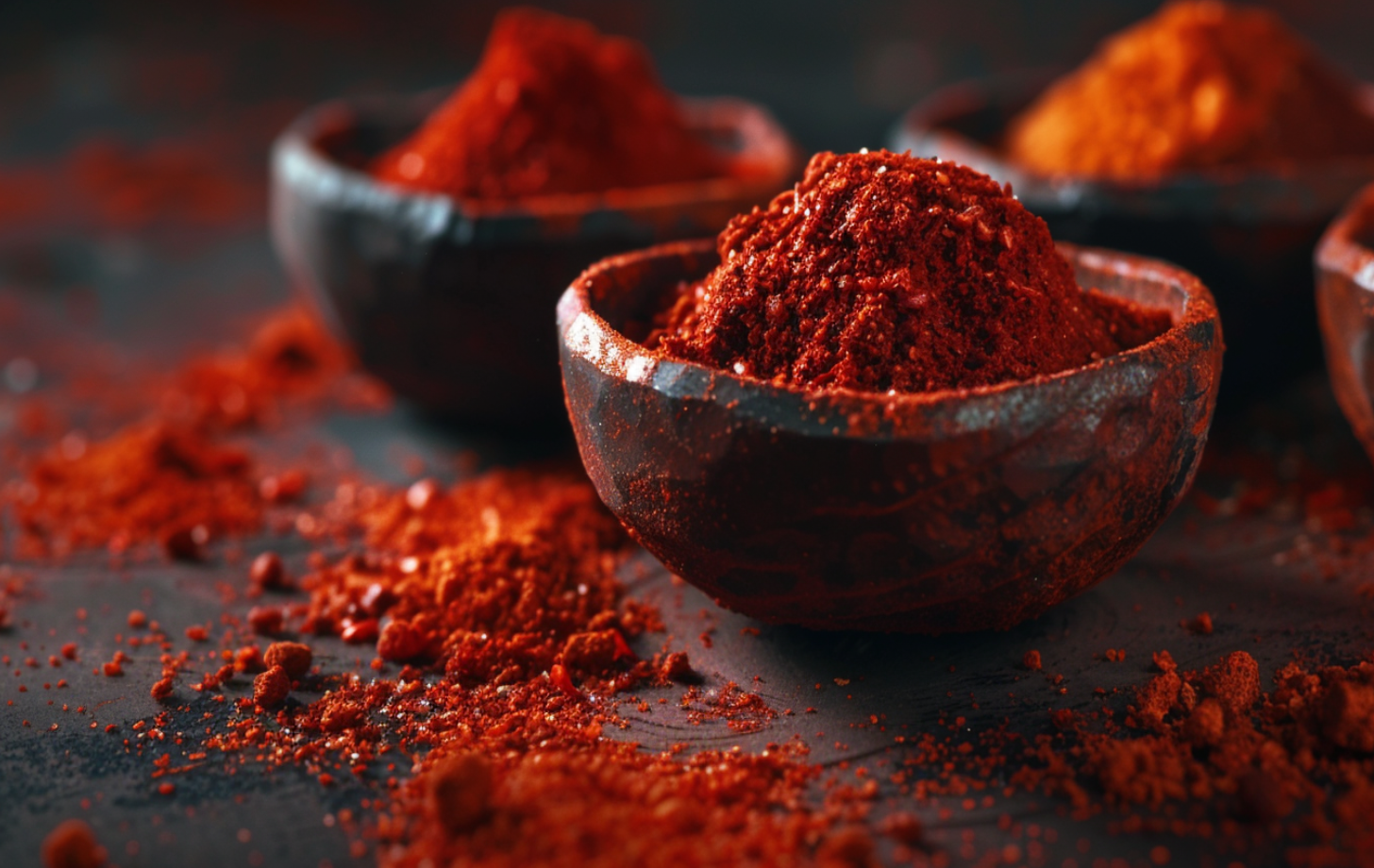 mletá paprika v misce