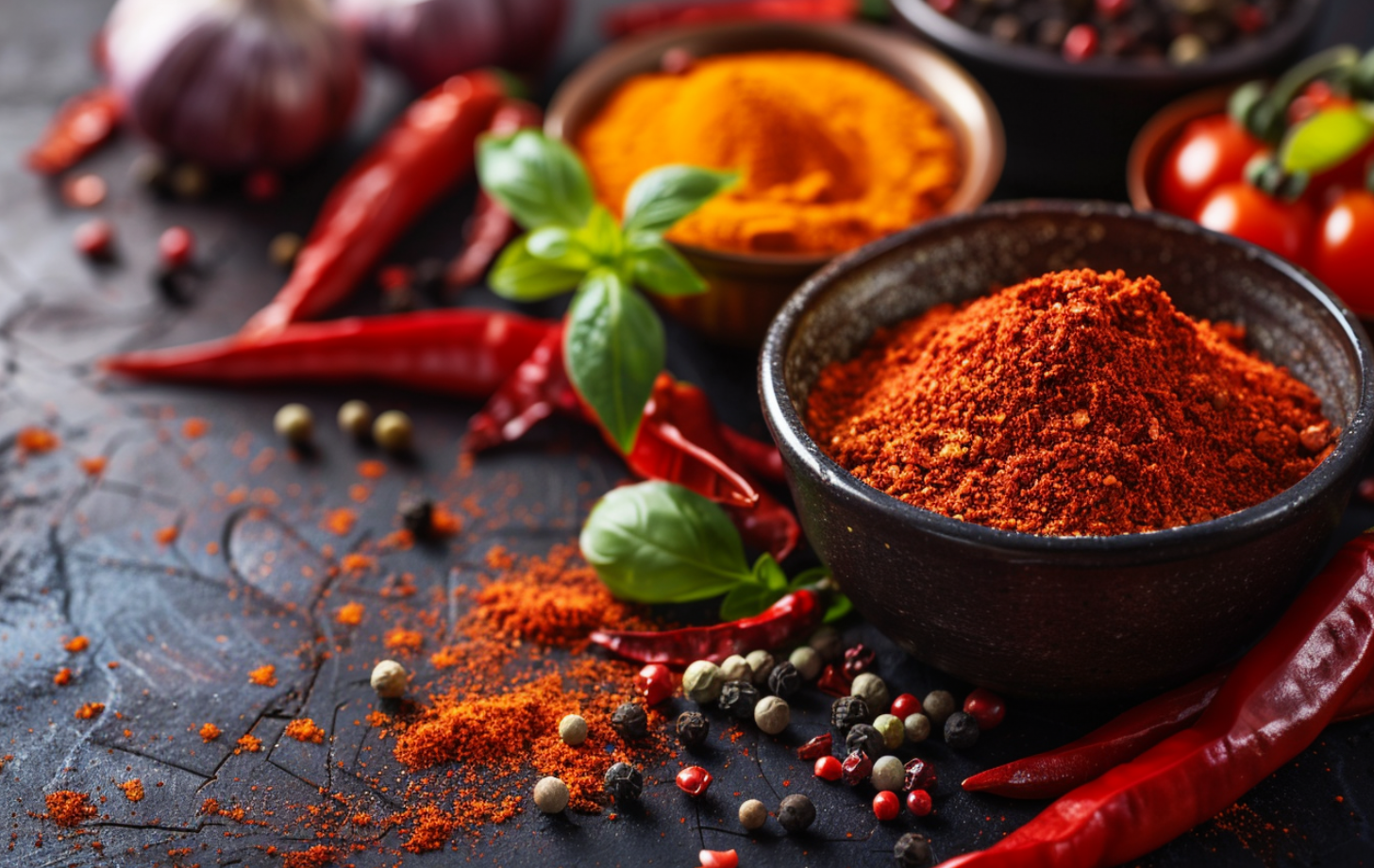 mletá paprika v mističce